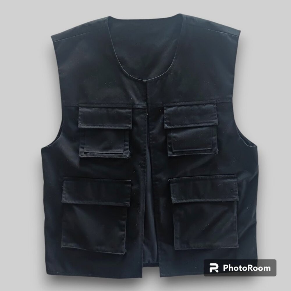 Star Wars Disney Black Combat Cosplay Costume Vest Han Solo Medium with Pockets
